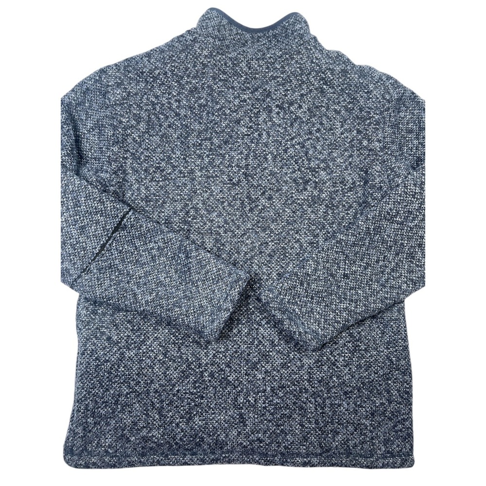 Orvis Sweater Men's Medium Blue White Sherpa-Lined 1/4 Zip Long Sleeve Pullover - Picture 2 of 9